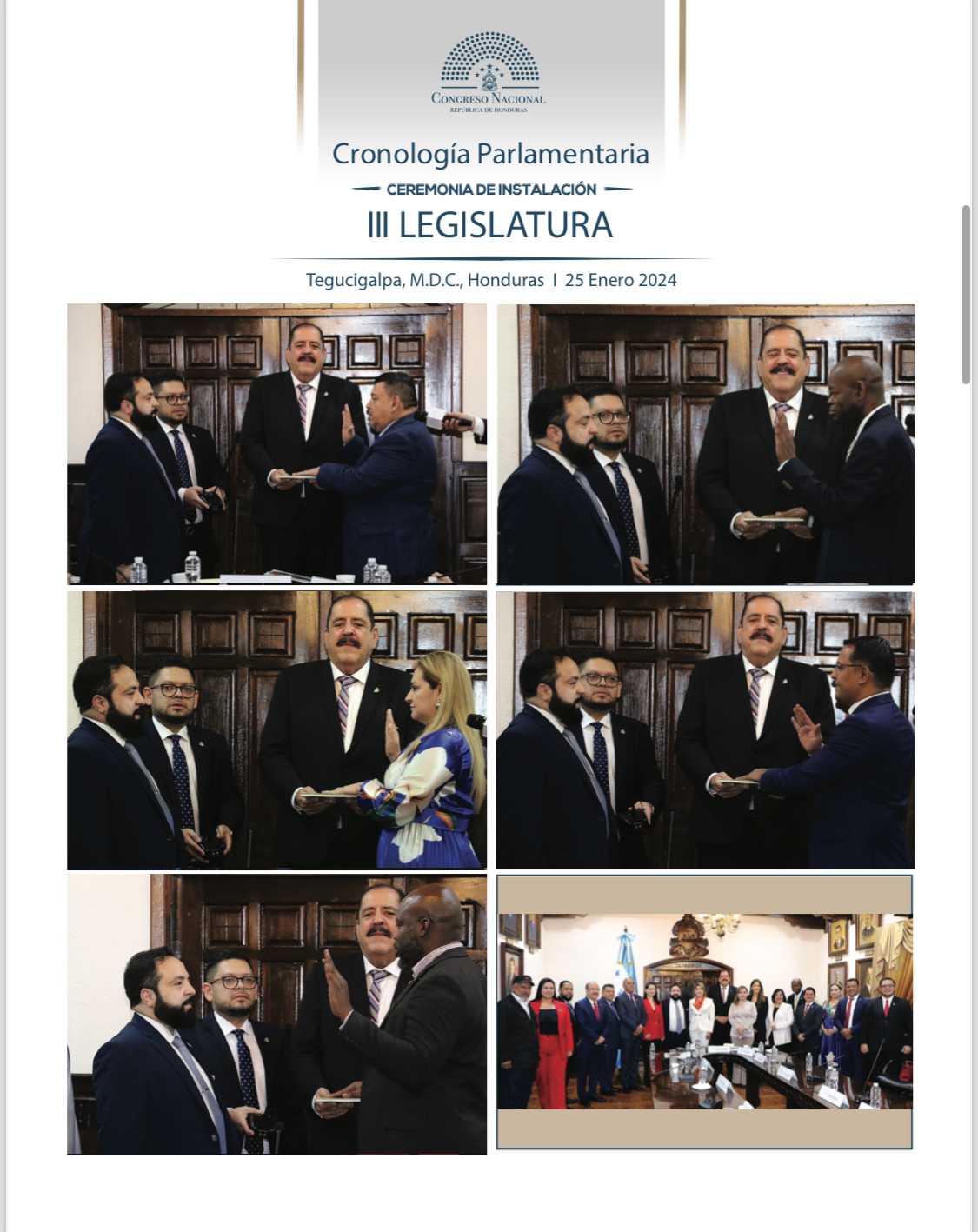 Cronología Parlamentaria Instalación III Legislatura 